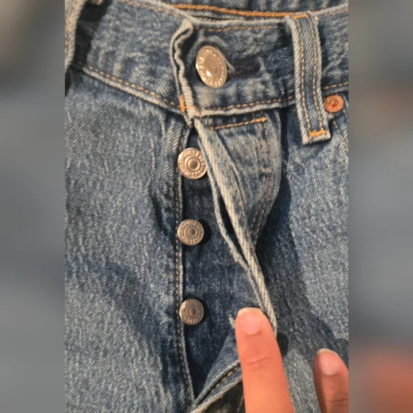 Vintage Men's Levis 501 Straight Leg Button Closure Jeans Size 30x30 - Picture 6 of 10